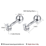 Picture of Delicate Platinum Plated Stud Earrings with 3~7 Day Delivery