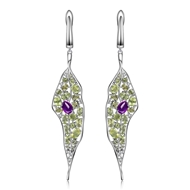 Picture of Jewelry design Italian craftsmanship 925 sterling silver handmade dazzling shiny personality handmade jewelry earrings