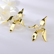 Picture of Charming Gold Plated Zinc Alloy Big Stud Earrings As a Gift