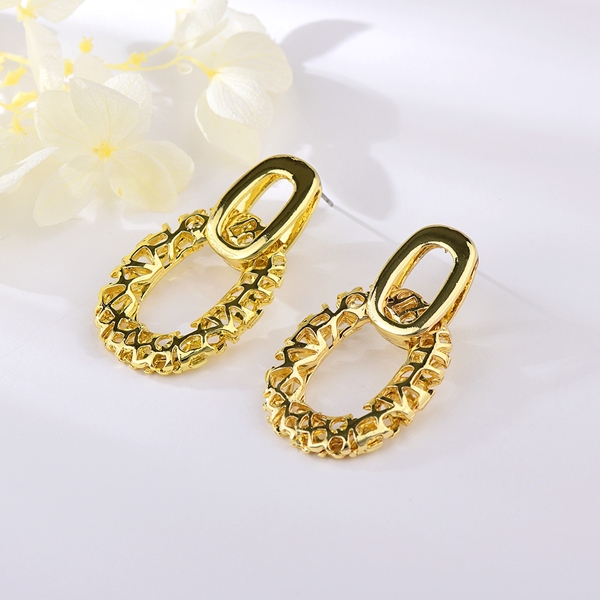 Picture of Latest Big Gold Plated Dangle Earrings