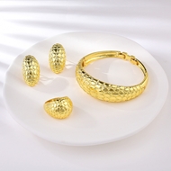 Picture of Zinc Alloy Gold Plated 3 Piece Jewelry Set with Full Guarantee