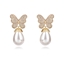 Show details for Copper or Brass White Dangle Earrings from Certified Factory