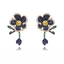 Show details for Unique Cubic Zirconia Flowers & Plants Dangle Earrings