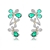 Picture of Brand New Green Copper or Brass Front Back Earrings with SGS/ISO Certification