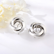 Picture of Nickel Free Platinum Plated Zinc Alloy Stud Earrings in Flattering Style