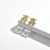Picture of New Season White Copper or Brass Stud Earrings with SGS/ISO Certification