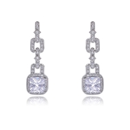 Picture of Luxury Platinum Plated Dangle Earrings with Fast Delivery
