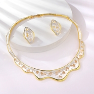 Show details for Casual Zinc Alloy Necklace and Earring Set at Factory Price