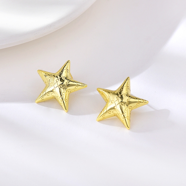 Picture of Purchase Copper or Brass Gold Plated Stud Earrings Exclusive Online