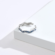 Picture of Small Enamel Adjustable Ring with Beautiful Craftmanship