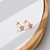 Picture of Beautiful Cubic Zirconia Rose Gold Plated Stud Earrings