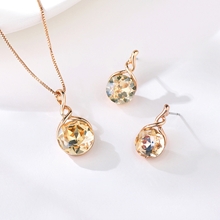 Show details for Eye-Catching Rose Gold Plated Small 2 Piece Jewelry Set with Member Discount