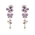 Picture of Top Cubic Zirconia Purple Dangle Earrings