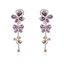 Show details for Top Cubic Zirconia Purple Dangle Earrings