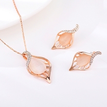 Show details for Amazing Opal Rose Gold Plated 2 Piece Jewelry Set