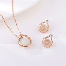 Show details for Funky Small Rose Gold Plated 2 Piece Jewelry Set