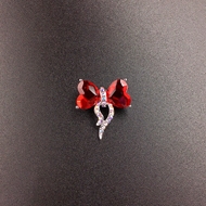 Show details for Charming Red Swarovski Element Brooche with Speedy Delivery