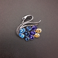 Show details for Unusual Medium Platinum Plated Brooche