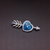 Picture of Attractive Blue Platinum Plated Brooche with Wow Elements