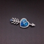 Show details for Attractive Blue Platinum Plated Brooche with Wow Elements