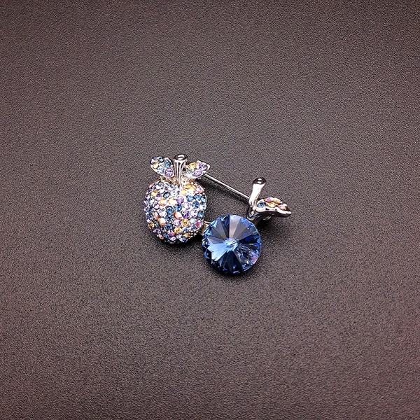 Picture of New Season Blue Platinum Plated Brooche Shopping