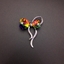 Show details for Platinum Plated Medium Brooche with Fast Delivery