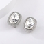 Show details for Trendy White Zinc Alloy Stud Earrings with No-Risk Refund