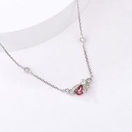 Show details for Unusual Small Purple Short Chain Necklace