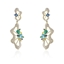 Show details for Low Price Gold Plated Cubic Zirconia Dangle Earrings from Top Designer