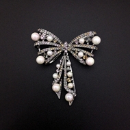 Show details for Need-Now White Platinum Plated Brooche Shopping