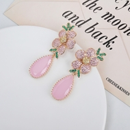 Picture of Need-Now Pink Copper or Brass Dangle Earrings Factory Direct Supply
