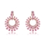 Show details for Trendy Gold Plated Pink Dangle Earrings with No-Risk Refund