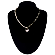 Picture of Trendy Gold Plated Copper or Brass Short Chain Necklace with No-Risk Refund