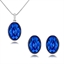 Show details for Classic Platinum Plated 2 Piece Jewelry Set with Beautiful Craftmanship