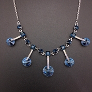Show details for Bling Big Blue Short Chain Necklace