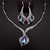 Picture of Zinc Alloy Platinum Plated 2 Piece Jewelry Set with Fast Delivery