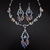 Picture of Inexpensive Platinum Plated Blue 2 Piece Jewelry Set in Flattering Style