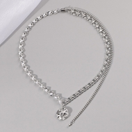 Picture of Featured Platinum Plated Delicate Short Chain Necklace with Low Cost