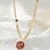 Picture of Beautiful Cubic Zirconia Gold Plated Short Chain Necklace