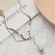Picture of Delicate Platinum Plated Short Chain Necklace with Fast Shipping