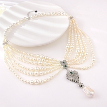 Show details for Eye-Catching White Cubic Zirconia Short Chain Necklace at Unbeatable Price