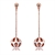 Picture of Fast Selling White Rose Gold Plated Dangle Earrings For Your Occasions