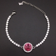 Show details for Top Swarovski Element Platinum Plated Fashion Bracelet