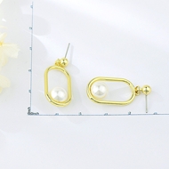 Picture of Low Cost Gold Plated Artificial Pearl Dangle Earrings with Low Cost