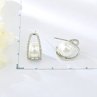 Picture of Durable Classic White Stud Earrings
