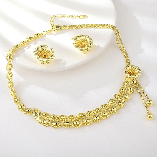 Picture of Dubai Gold Plated 2 Piece Jewelry Set with Beautiful Craftmanship