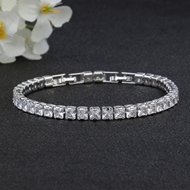 Picture of Luxury Platinum Plated Fashion Bracelet from Top Designer