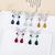 Picture of Pretty Cubic Zirconia Platinum Plated Dangle Earrings