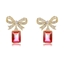Show details for Pretty Cubic Zirconia Gold Plated Dangle Earrings