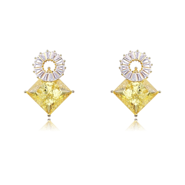 Picture of Luxury Yellow Dangle Earrings with Fast Shipping